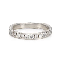 All White Channel Ring