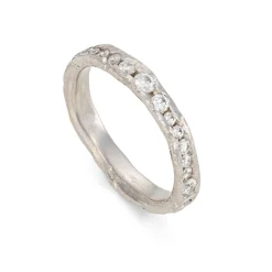 All White Channel Ring