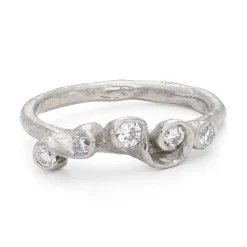All White Palmata Ring