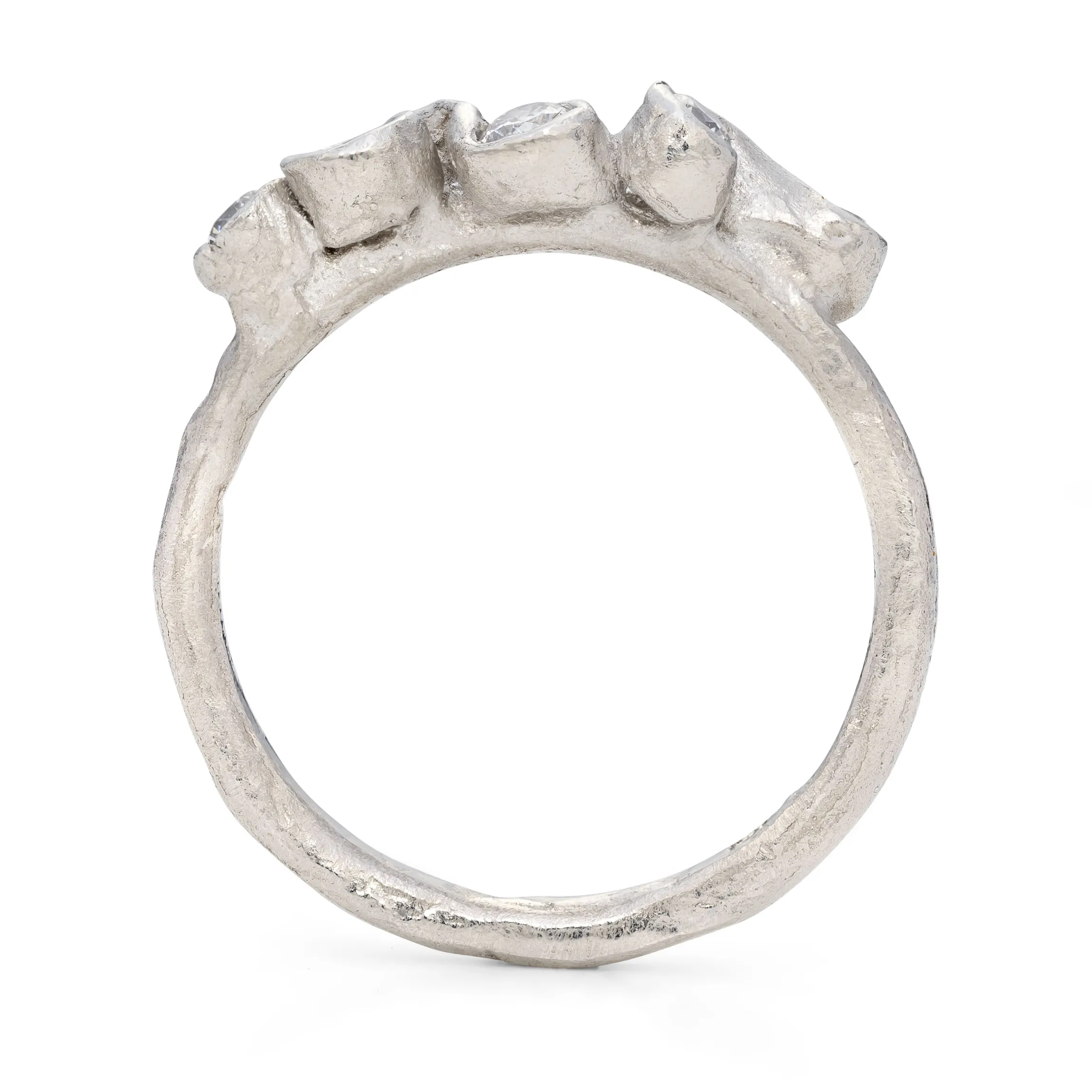 All White Palmata Ring