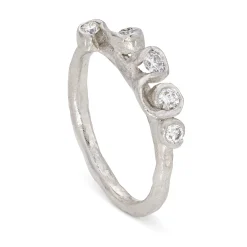 All White Palmata Ring