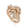 Bespoke Fancy Diamond Seaweed Cluster Ring
