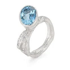 Bespoke Platinum Aquamarine Ring