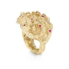Bespoke Seaweed Spiny Ring with Rubies