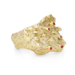 Bespoke Seaweed Spiny Ring with Rubies
