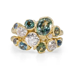 Bespoke Tidal Sapphire Ring Stack