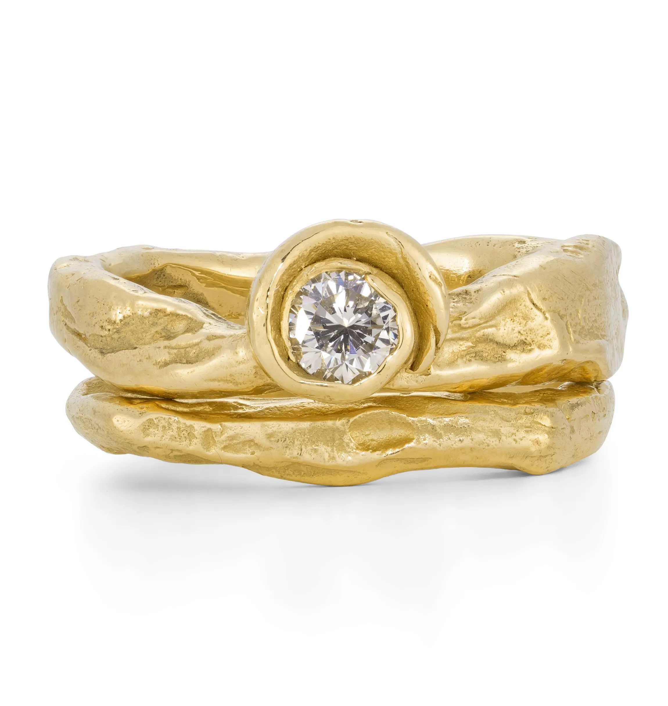 Craggy Rock Ring 18ct Gold