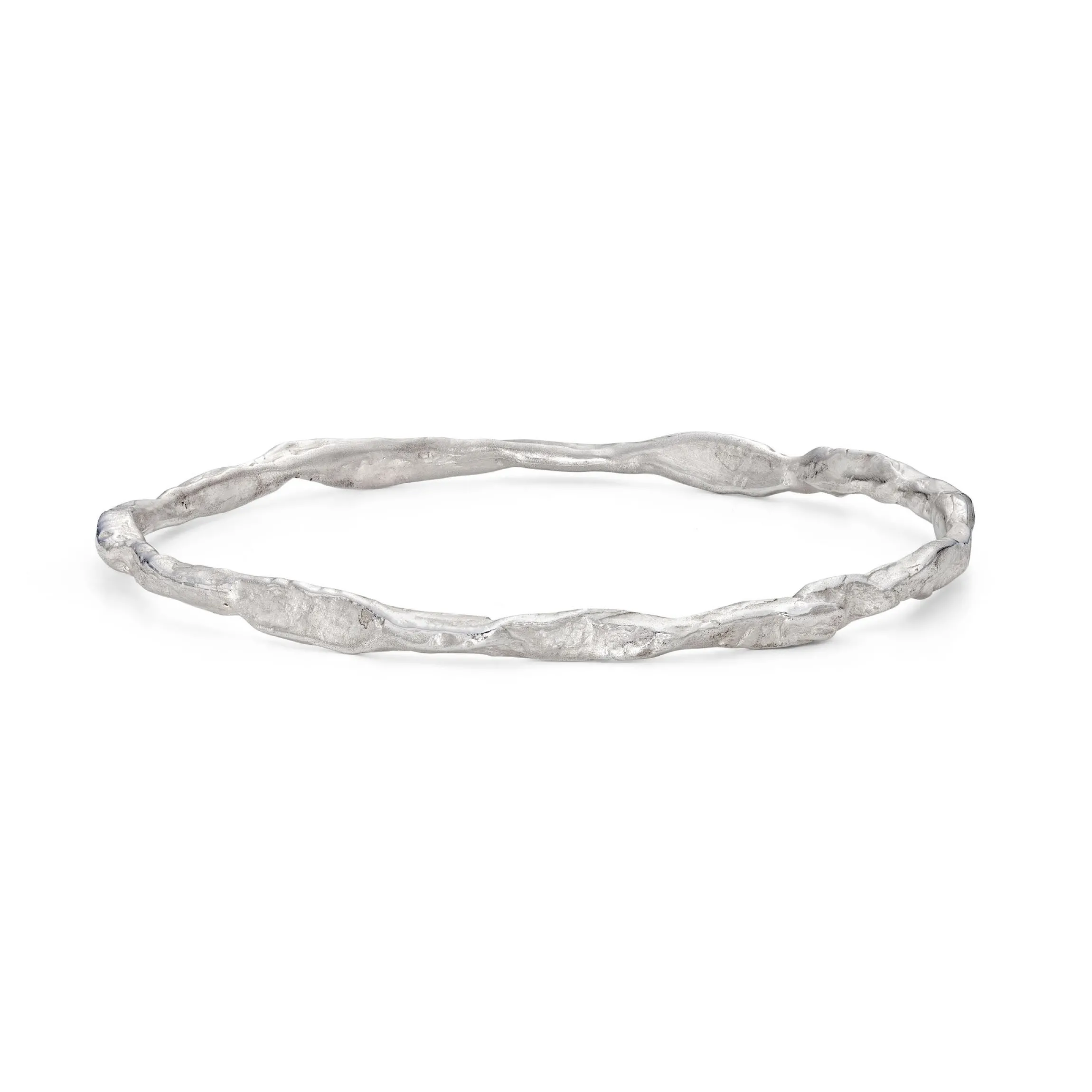 Craggy Silver Bangle