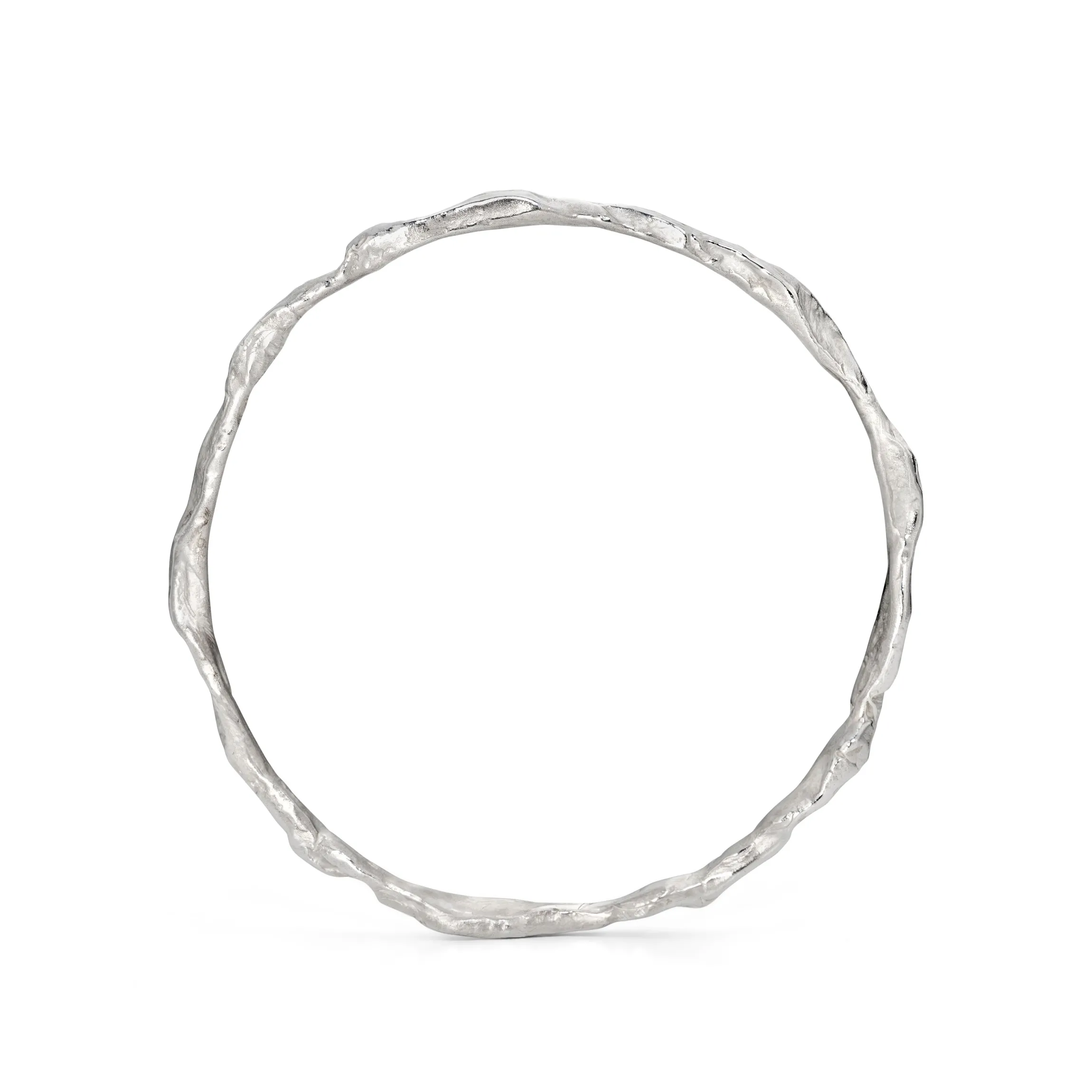 Craggy Silver Bangle