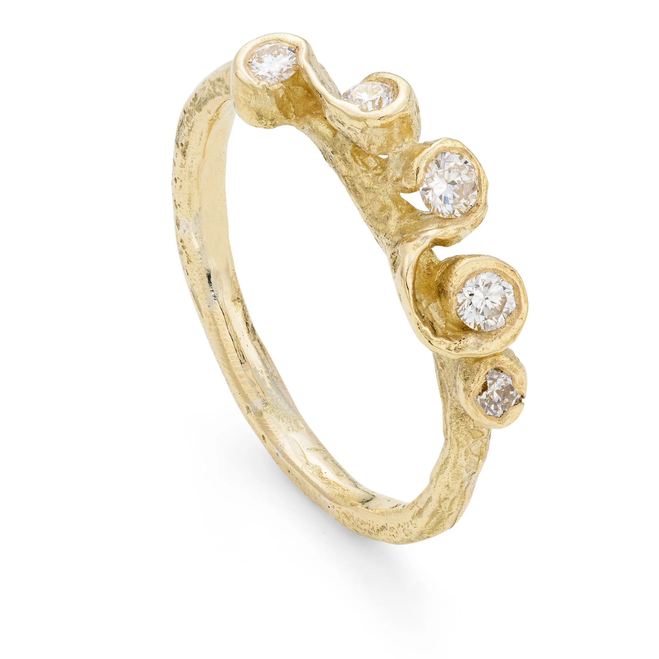 Crest White Palmata Ring