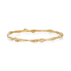 Crested Diamond Craggy Bangle