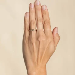 Crested Half Channel Ring