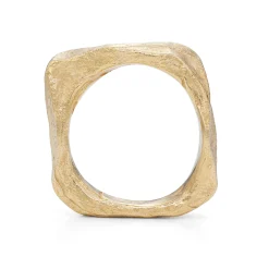 Granite Square Ring 9ct Gold
