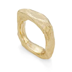 Granite Square Ring 9ct Gold