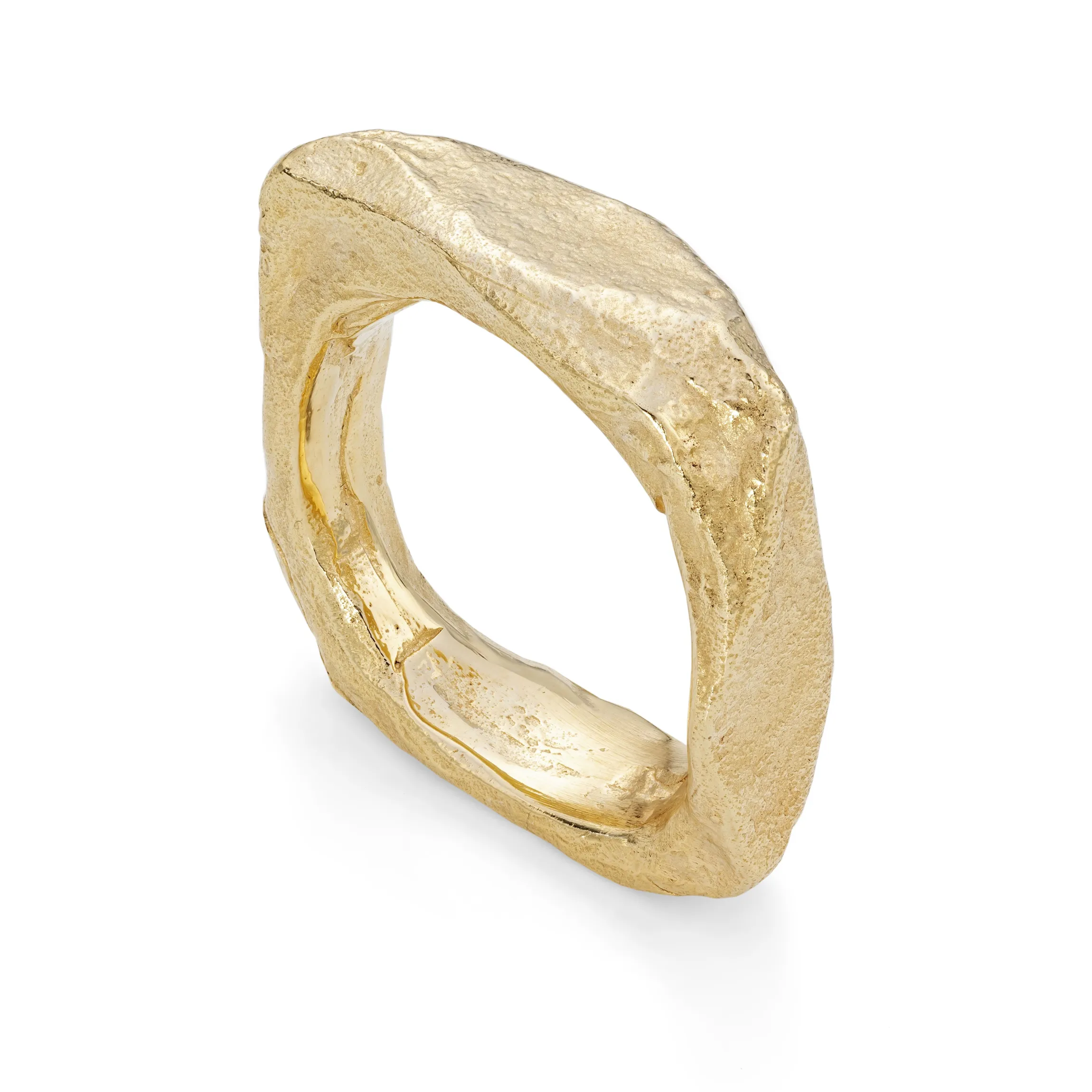 Granite Square Ring 9ct Gold