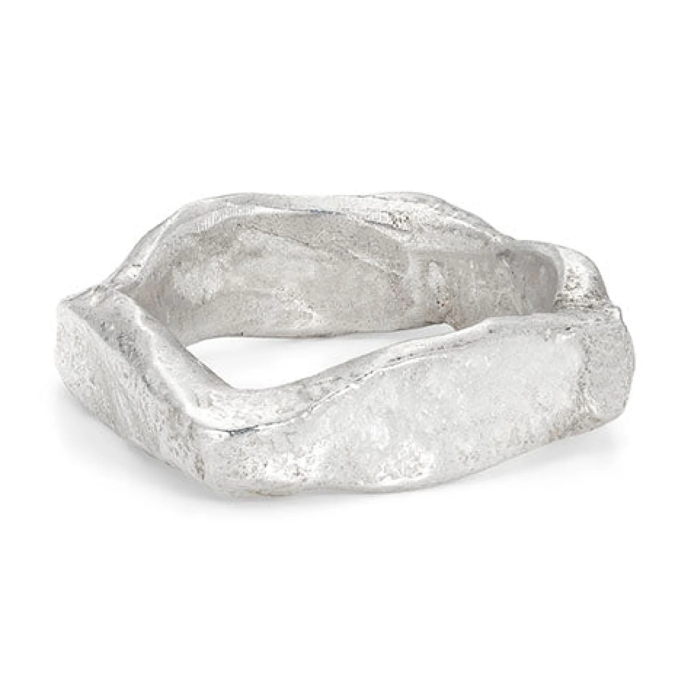 Granite Square Ring Silver