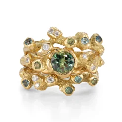 Green Ocean Dulse Ring Stack