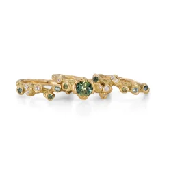 Green Ocean Dulse Ring Stack