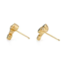 Green Ocean Sapphire Spiralis Studs
