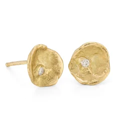 Ice Flake Studs 18ct Yellow