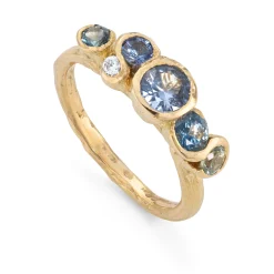 Ocean Blue Sapphire Nori Ring