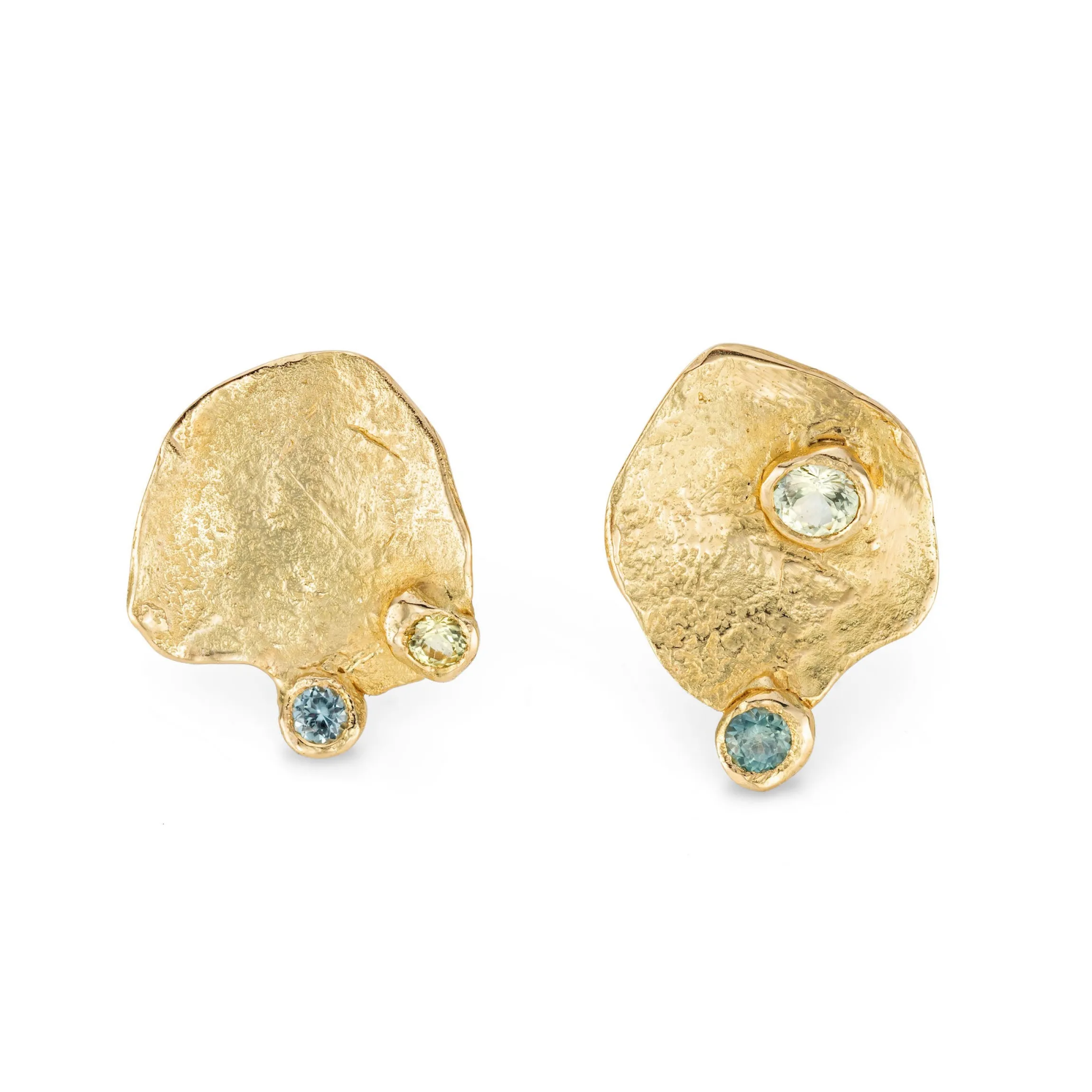 Ocean Pool Sapphire Stud Earrings