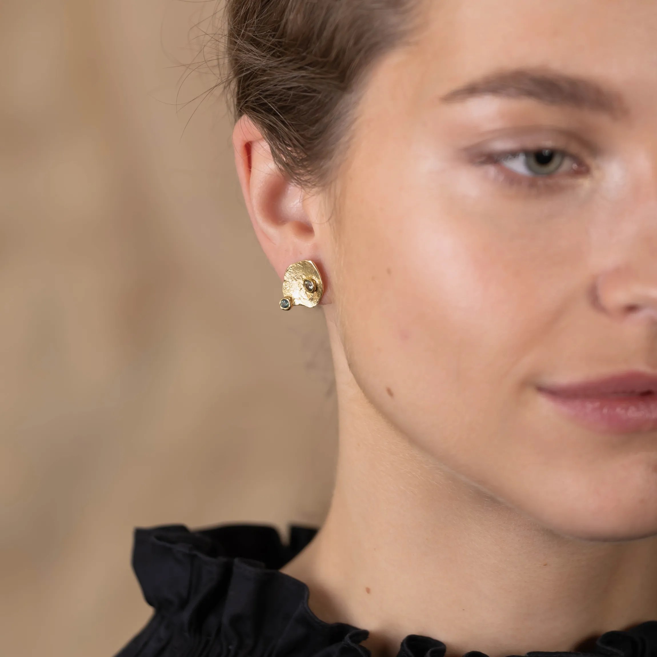 Ocean Pool Sapphire Stud Earrings