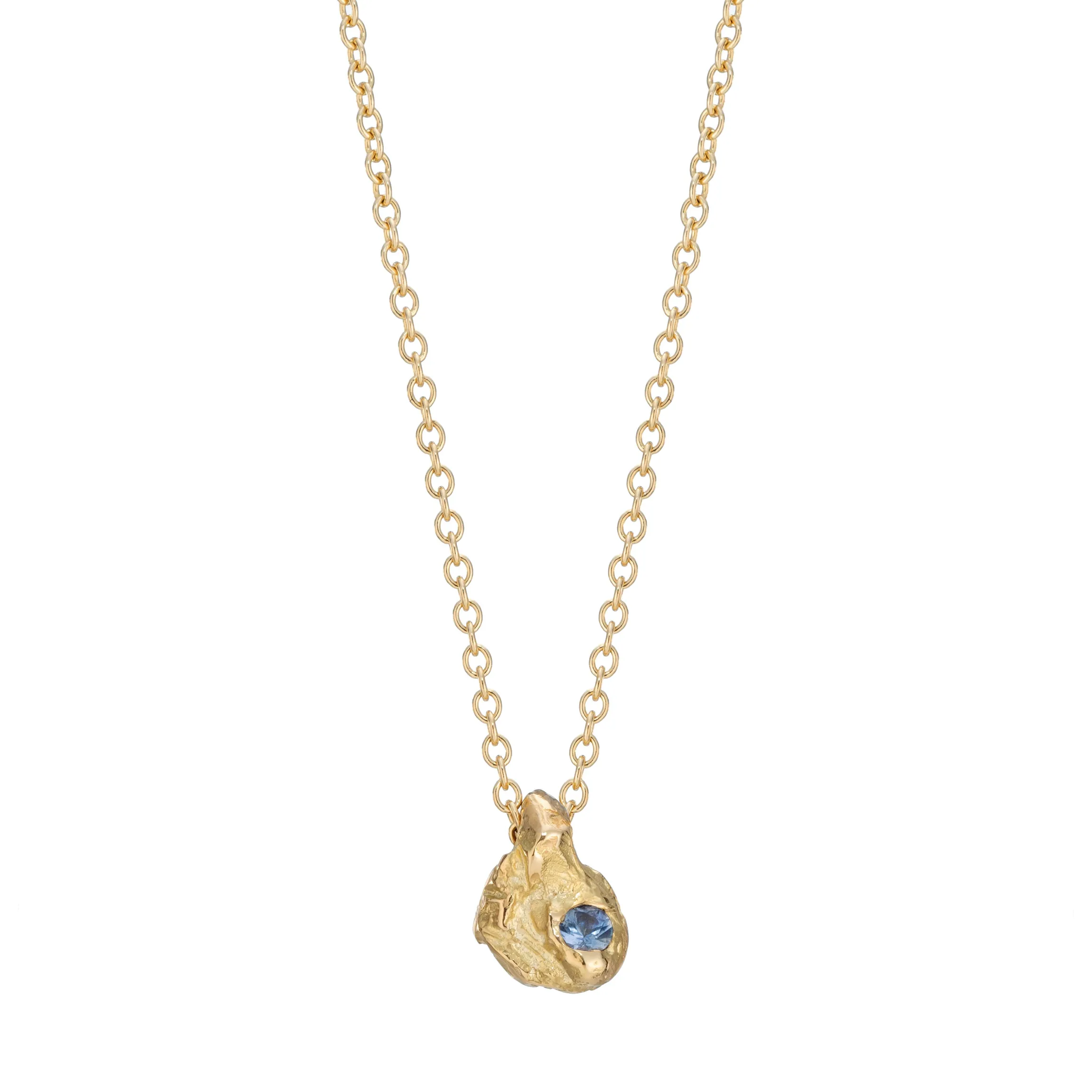 Ocean Sapphire Nugget Pendant