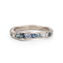 Ocean Stone Half Channel Ring