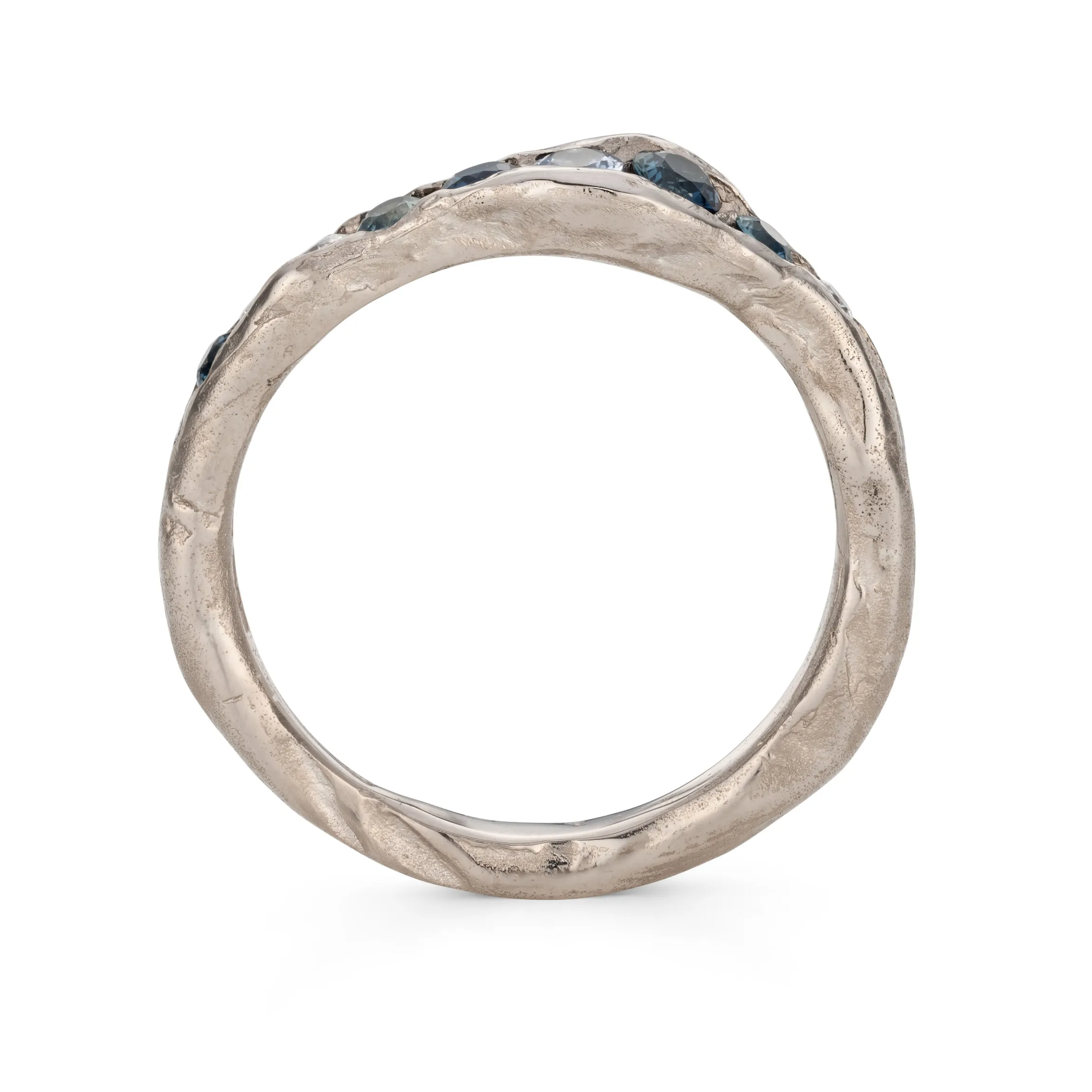 Ocean Stone Half Channel Ring