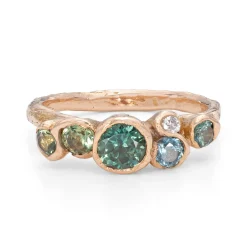 Peacock Sapphire Nori Ring