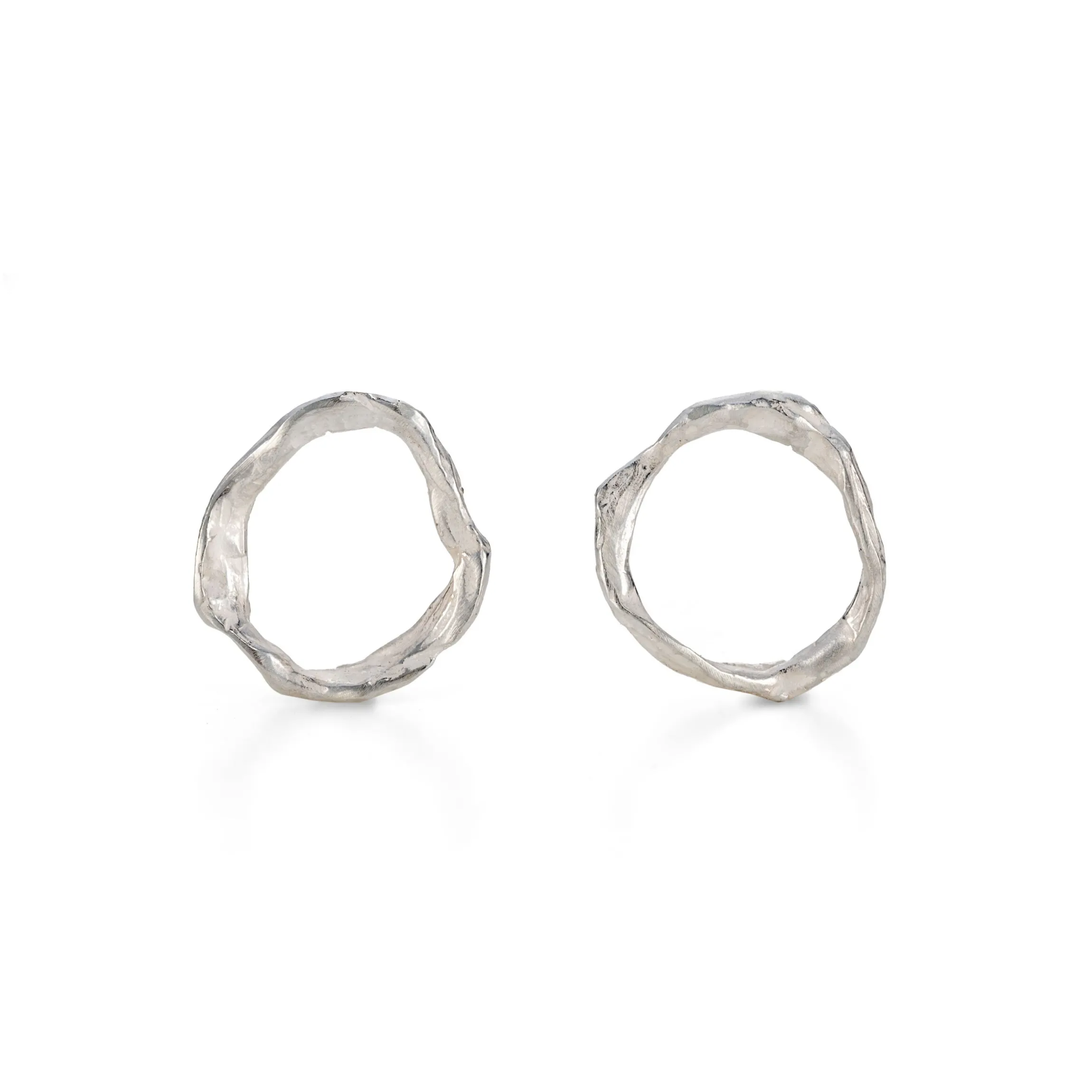 Pebble Circle Studs