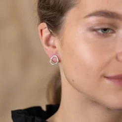 Pebble Circle Studs