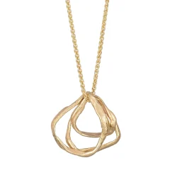 Pebble Circles Pendant 9ct Gold