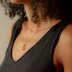 Pebble Circles Pendant 9ct Rose Gold