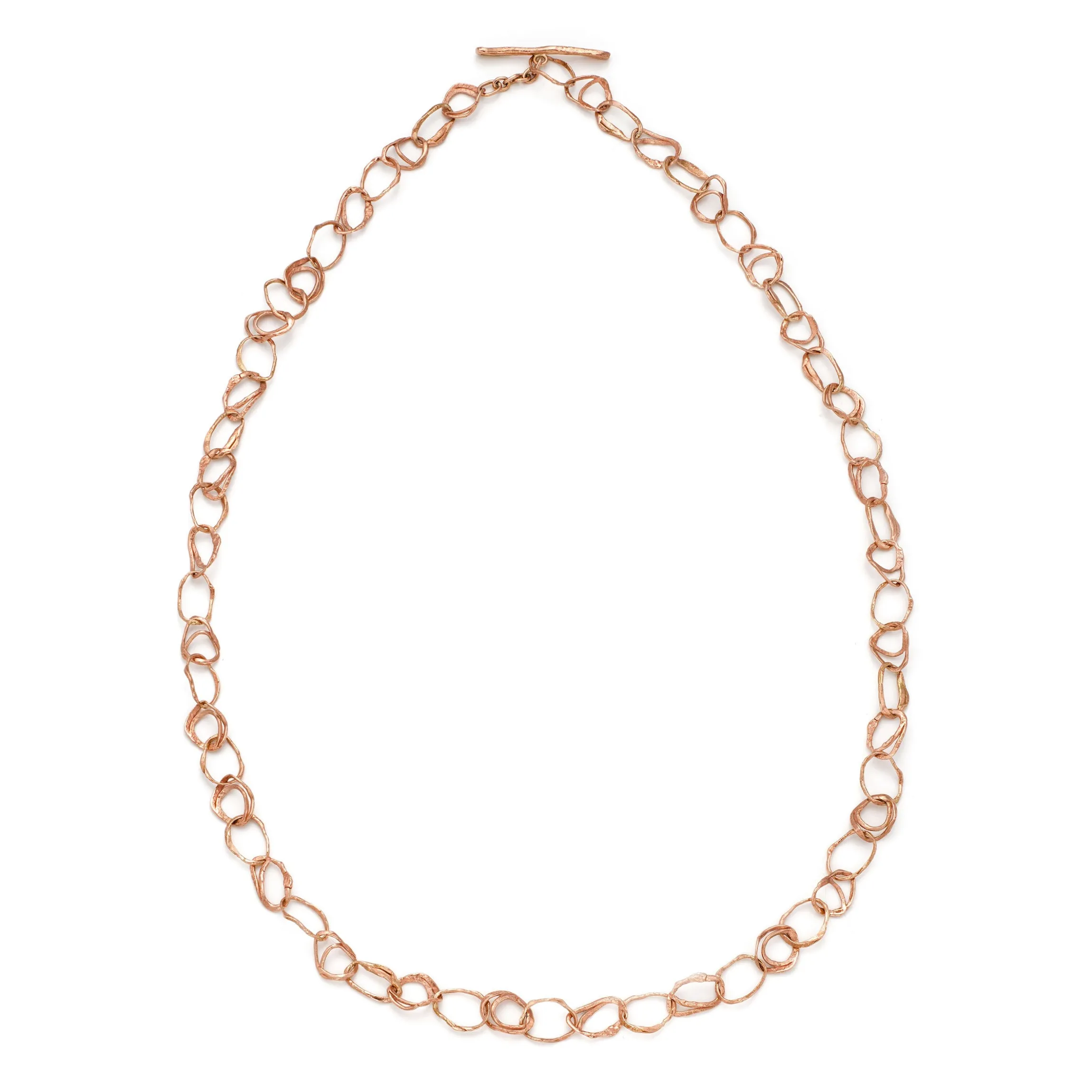 Pebble Drawing Necklace 9ct Rose Gold