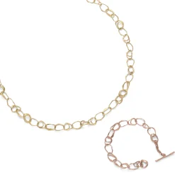 Pebble Drawing Necklace 9ct Gold