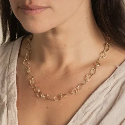 Pebble Drawing Necklace 9ct Gold