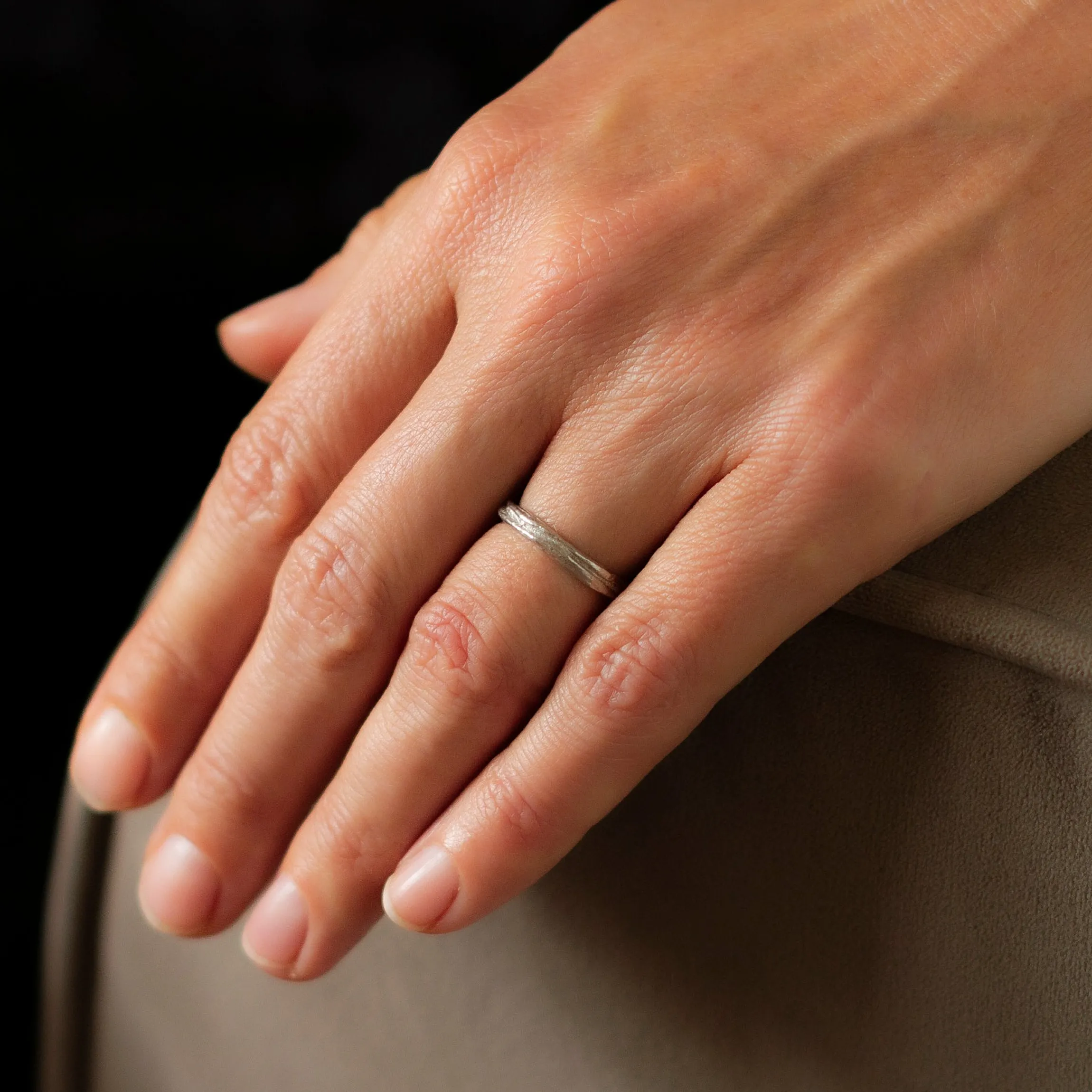 Ripple Fine Ring Platinum