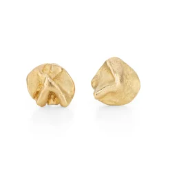 Ripple Studs 18ct Gold