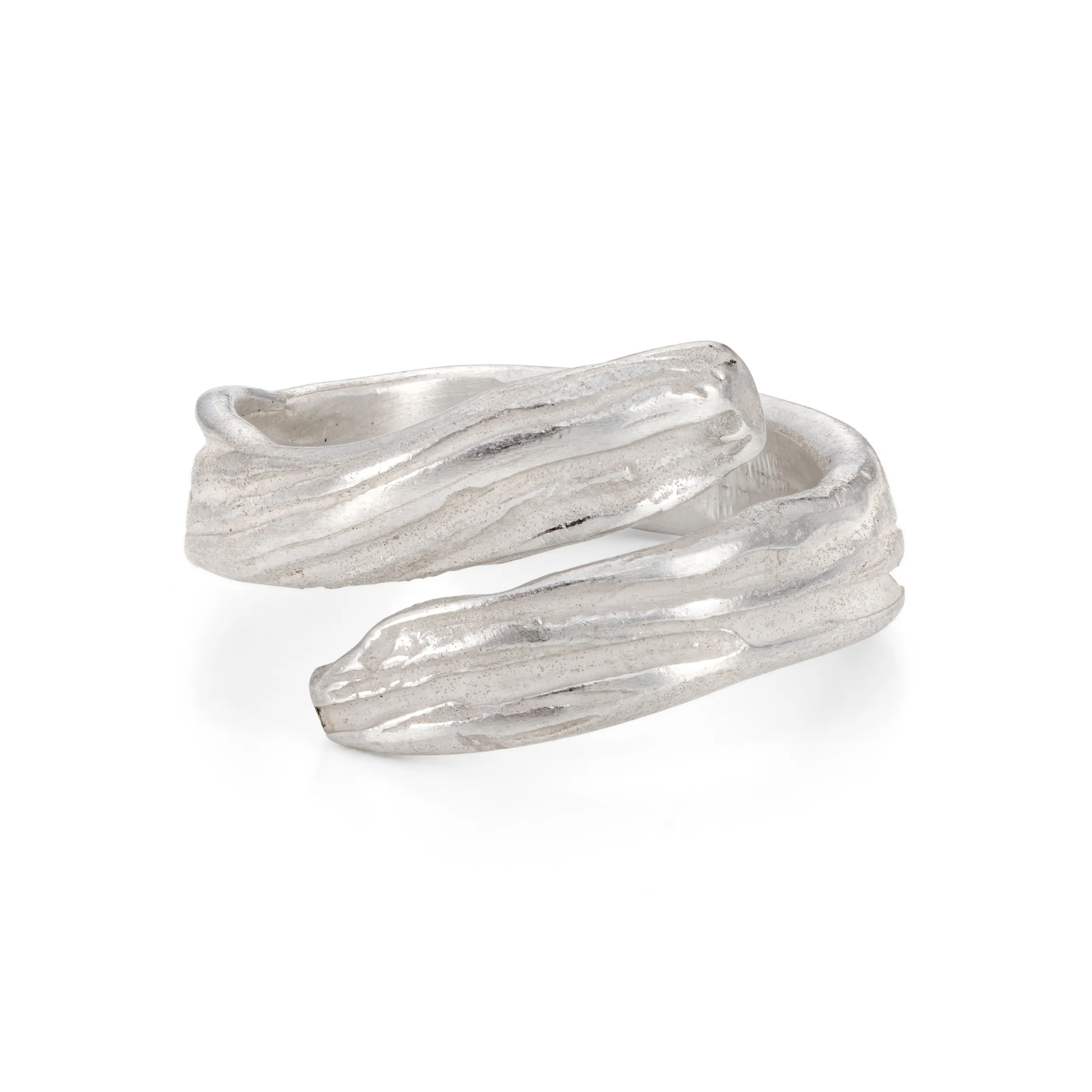 Ripple Wrap Ring Silver