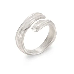 Ripple Wrap Ring Silver