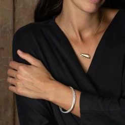 Rock Bangle Silver