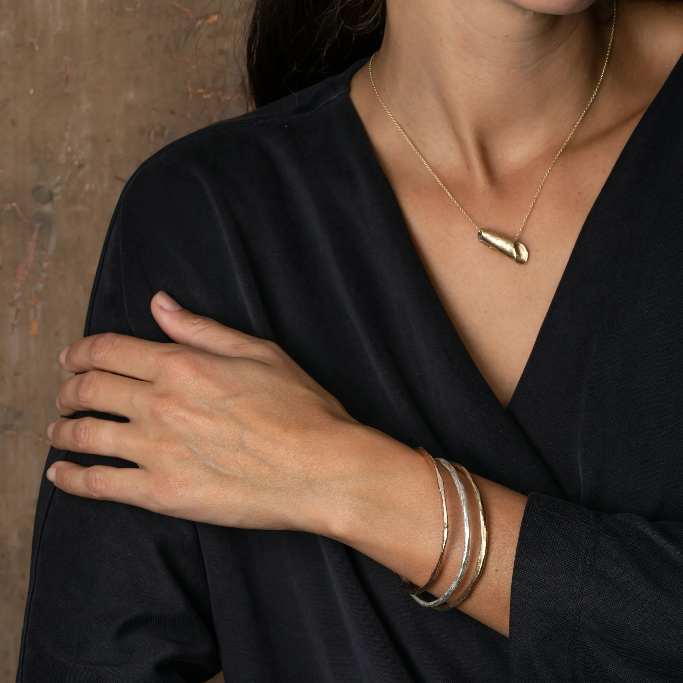 Rock Layered Bangle Stack