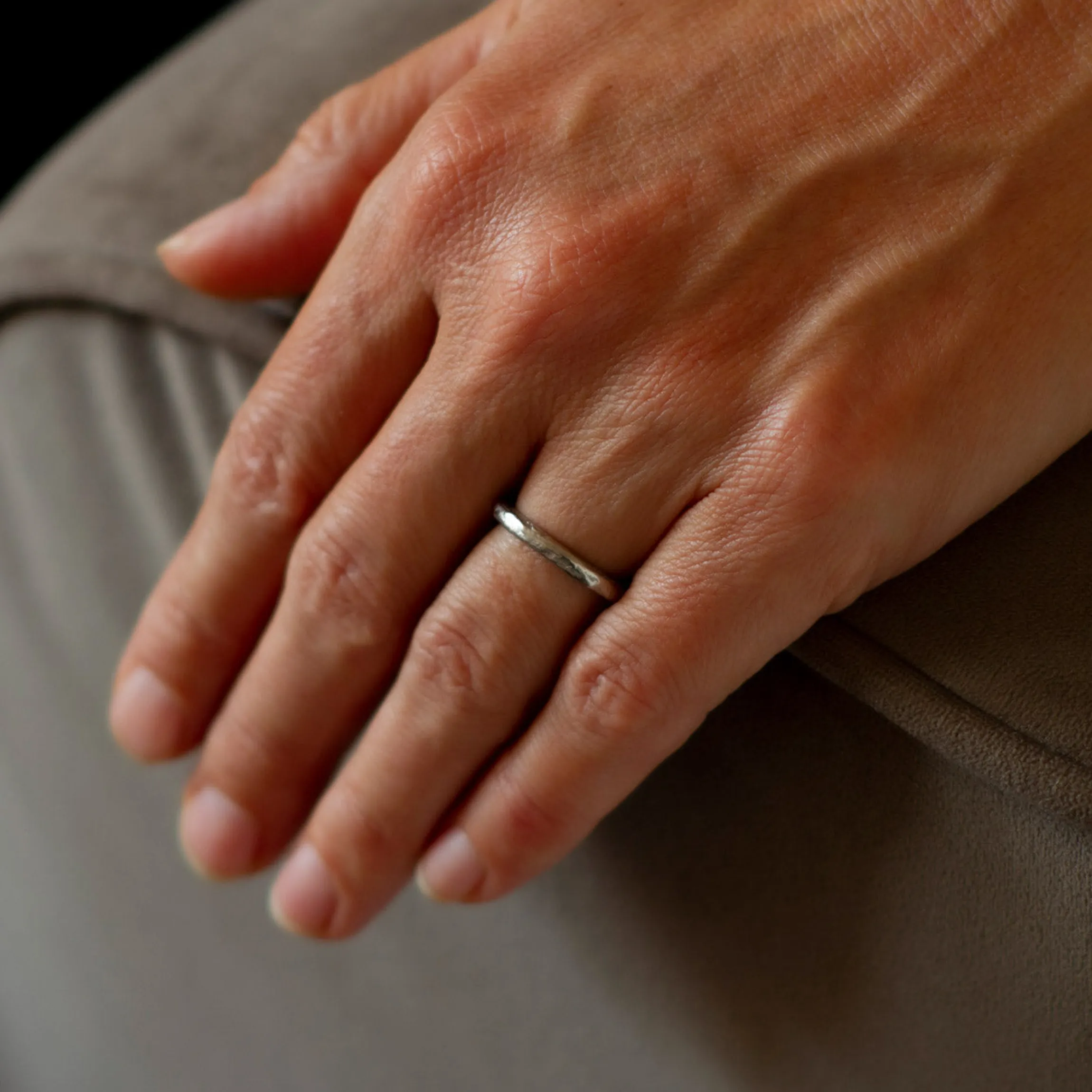 Rock Regular Ring Platinum