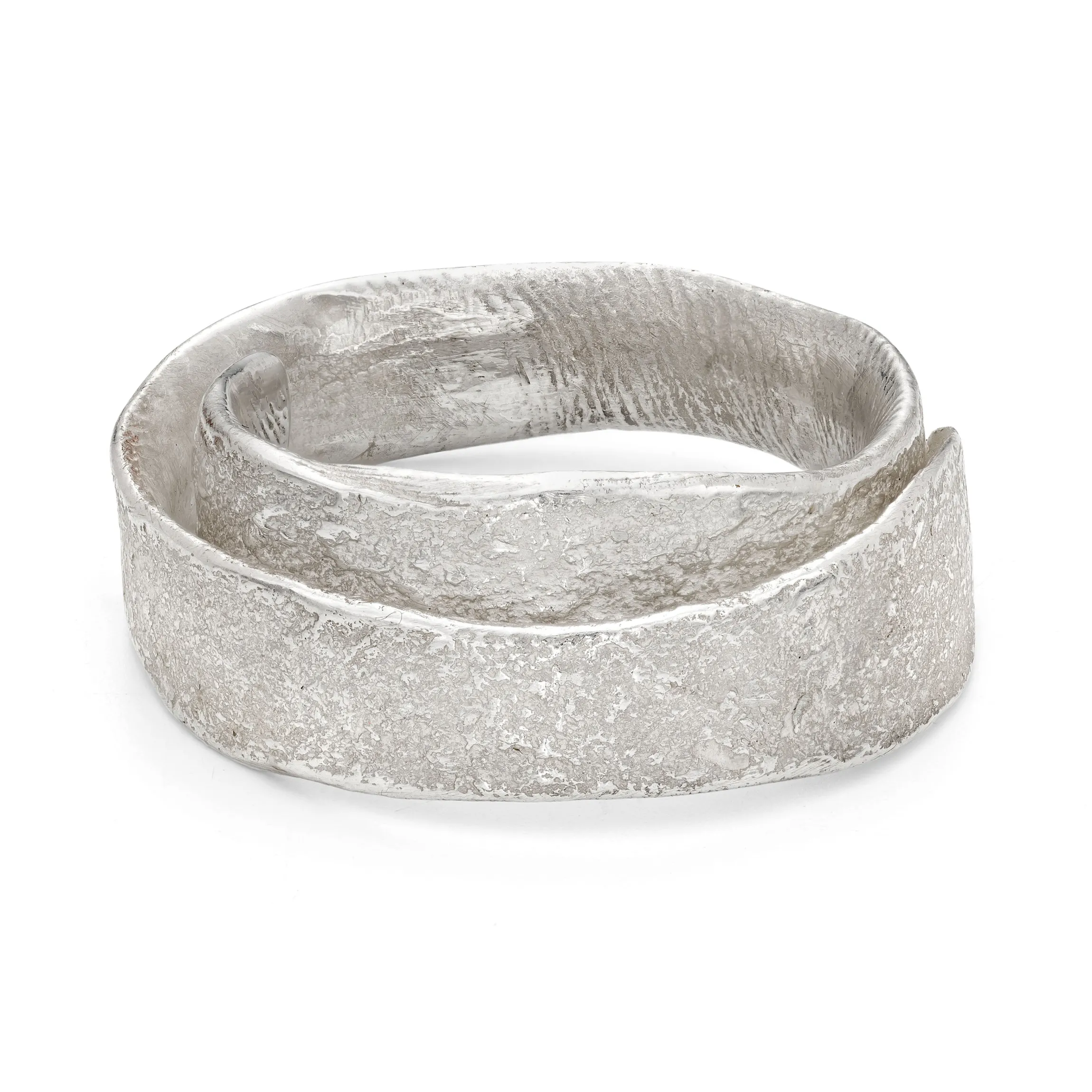 Rock Wrap Ring Silver