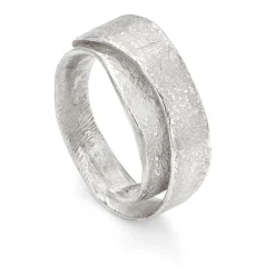 Rock Wrap Ring Silver