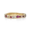 Ruby Channel Ring with Ice Accents