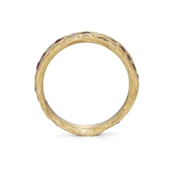 Ruby Channel Ring with Ice Accents