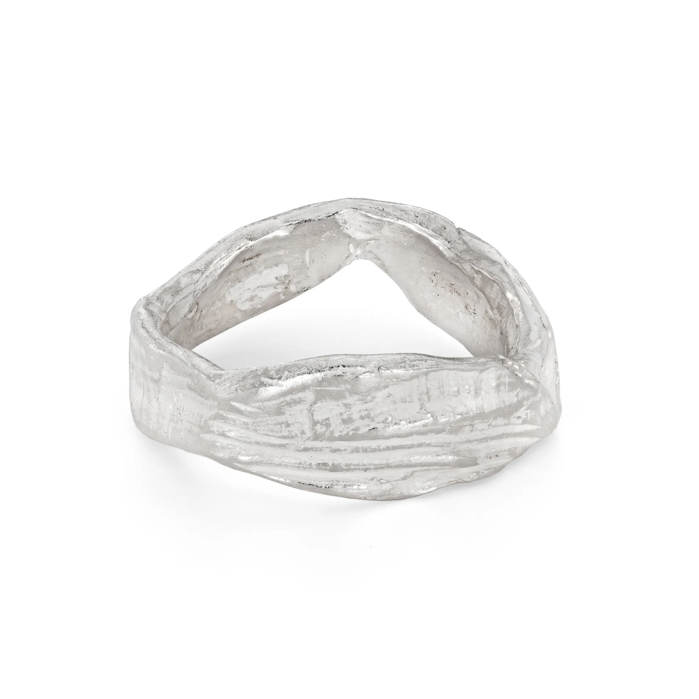 Rugged Ripple Ring Silver